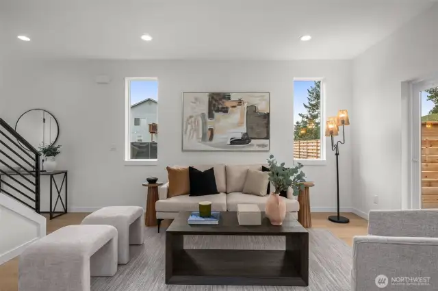 From every angle, this space delivers style and function. Thoughtful window placements, layered textures, and sleek modern finishes make this model home stand out.