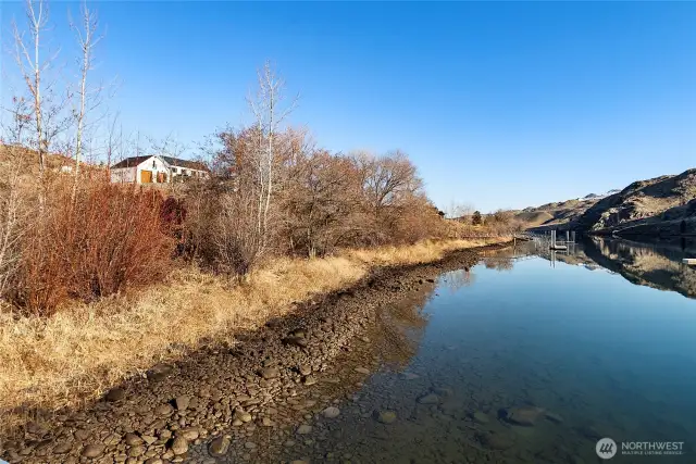 Looking from Downriver property line