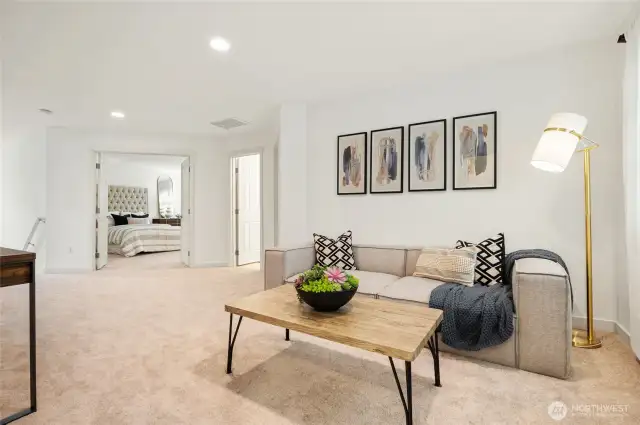 Upper level loft has flexible options.