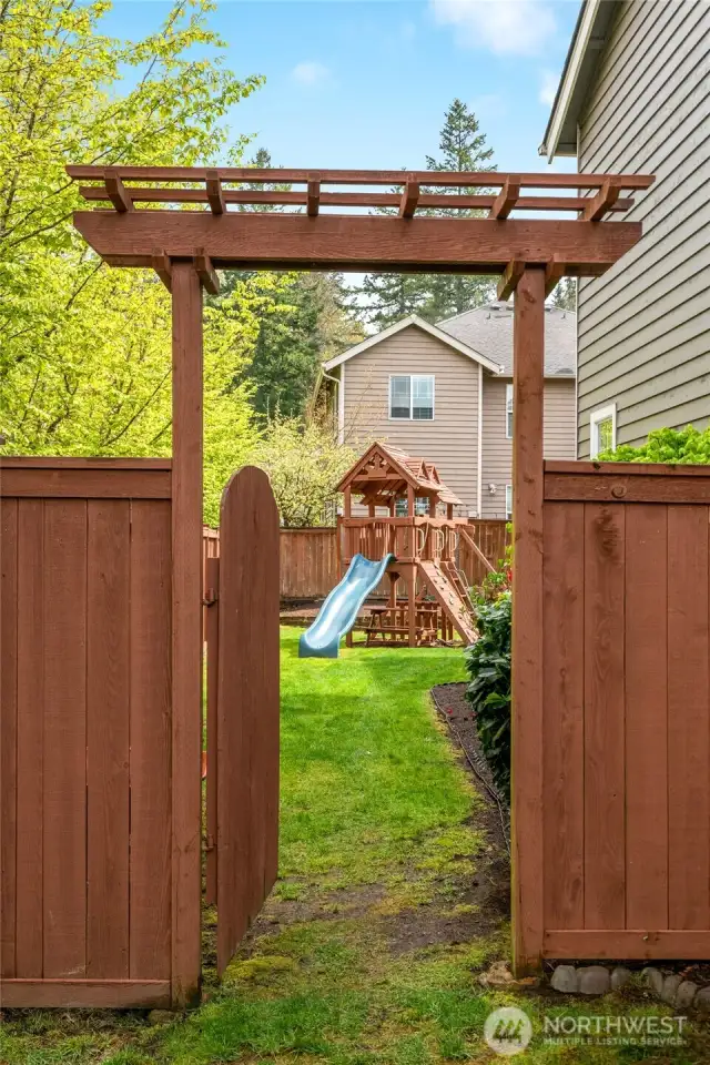 Entry gate to the backyard.