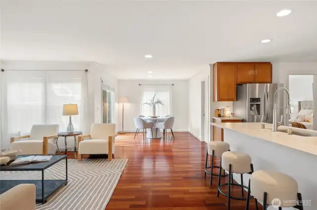 Spacious living area thoughtfully designed with an open layout.