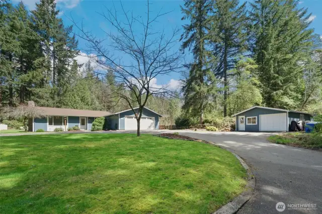 View showing a portion of the property including the shop.