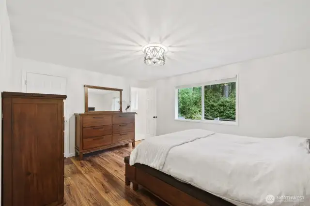 Primary features a walk-in closet and en suite.