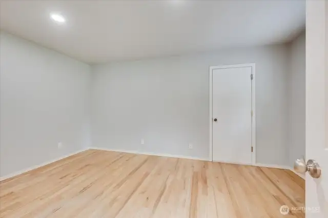 Extra finished room with closet. Perfect for office, gym or hobbies.