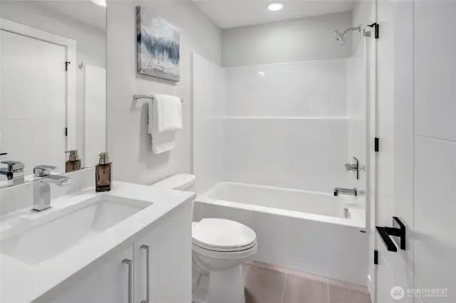 ensuite bath on upper level (photos of lot34, same floorplan)
