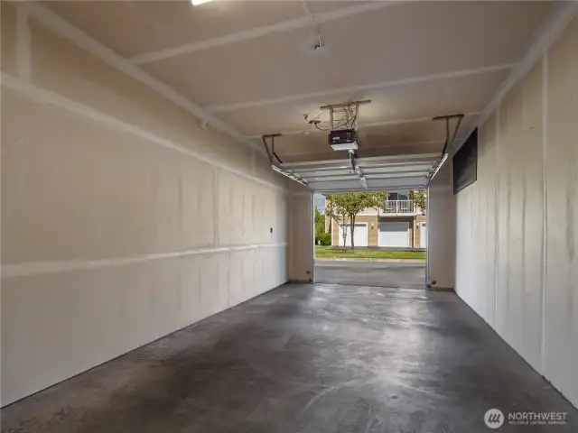 The oversize single car garage provides plenty of parking space for your car and lots of room for additional stored items. Upgraded LED lighting provides ample light in this fantastic garage space.