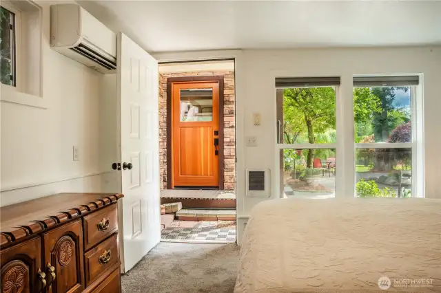 Step outside to a courtyard & studio/office off primary