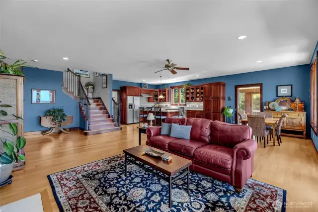 The great room from near the fireplace