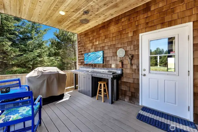 The "margarita bar" or barbecue porch