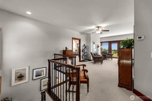 Top of the stairs, looking toward the den