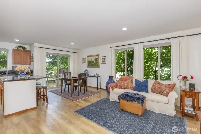 Lovely open concept with beautiful new high-end vinyl plank flooring
