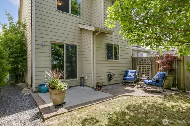 Backyard has room for a small garden