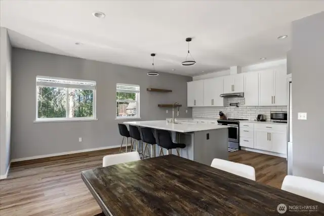 Large kitchen with huge Island