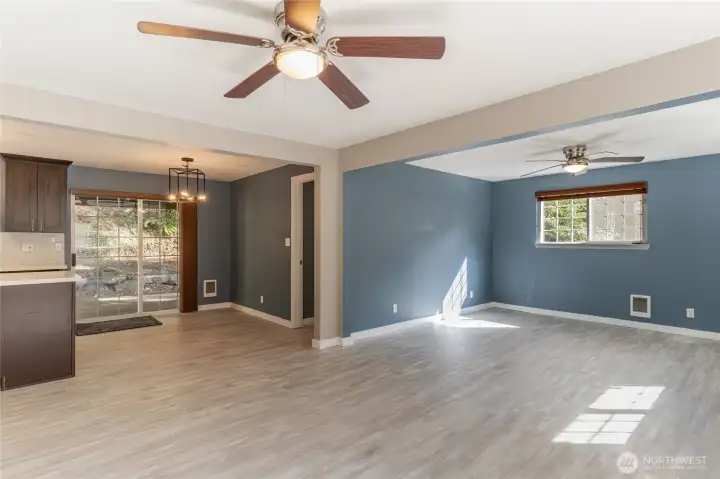 Living room, dining room