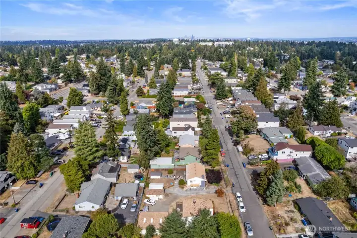 Aerial view of property