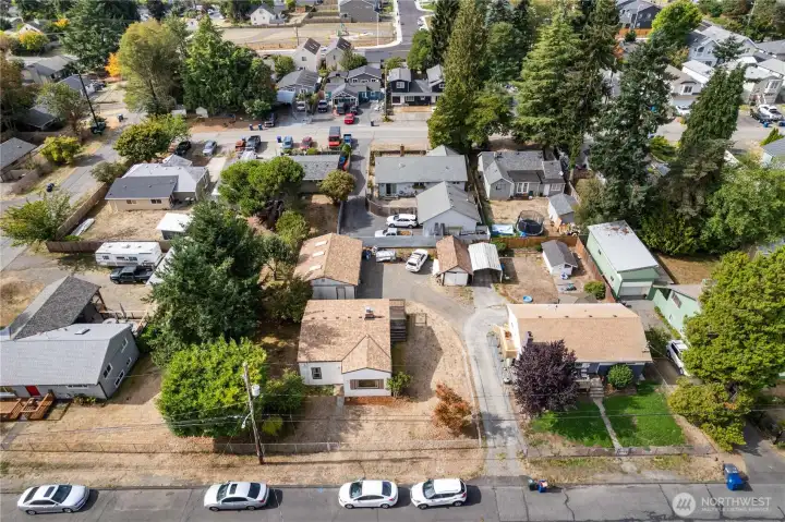 Aerial view of property