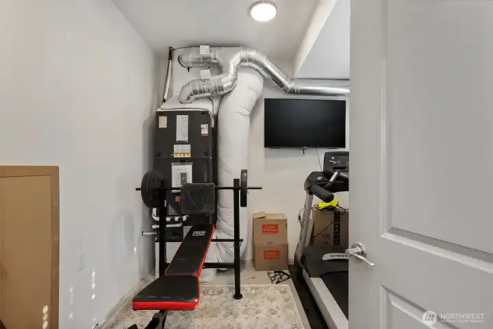 Bonus/ Flex room off garage. Currently used as gym space.