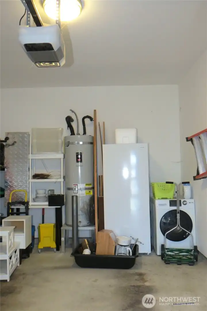 INSIDE THE ONE CAR GARAGE THERE IS ROOM FOR A WASHER DRYER!