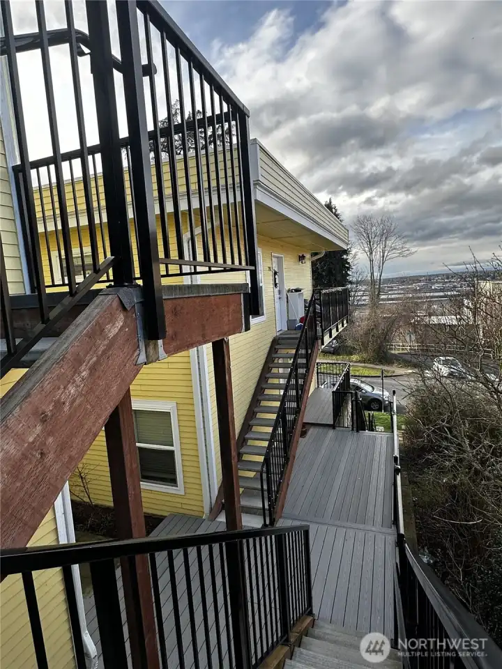 walkways between parking and N Garden