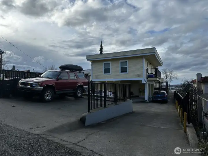 rear parking lot upper level