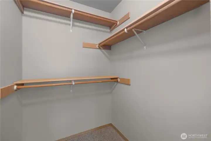 Walk-in closet in primary