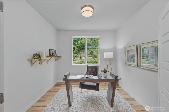Also on the main floor is this extra room, shown as an office but could also be a den, or nursery?