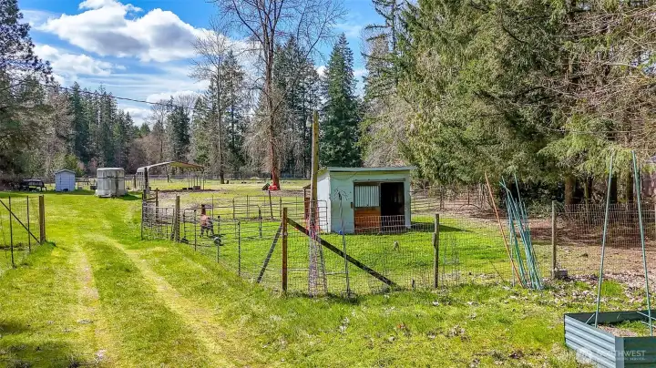 Looking west and outward towards the pastures.