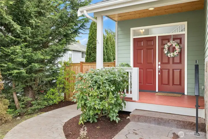 Welcoming covered porch