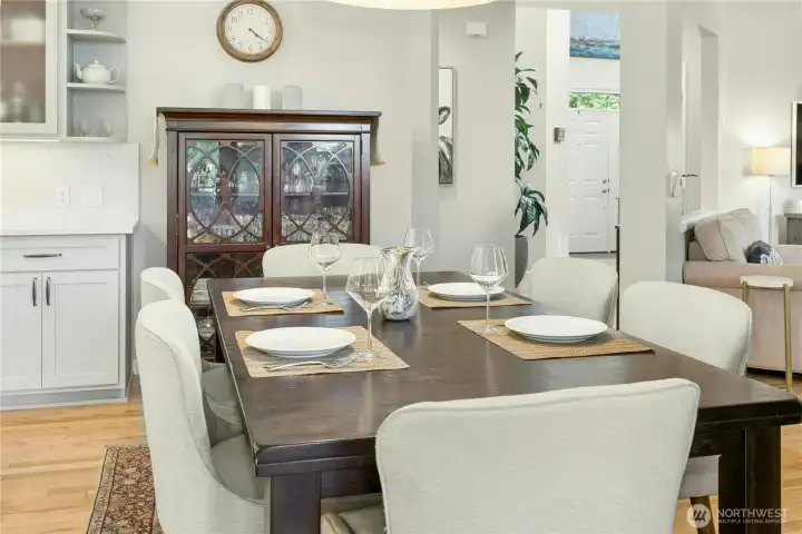 Dining area in the middle of the home