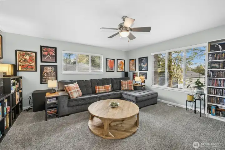 Upstairs bonus/media room