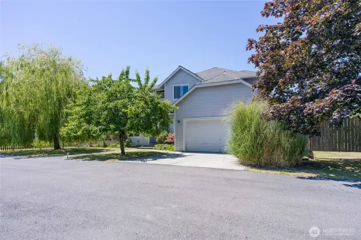 Paved driveway.
