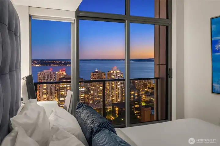 Bedroom night city