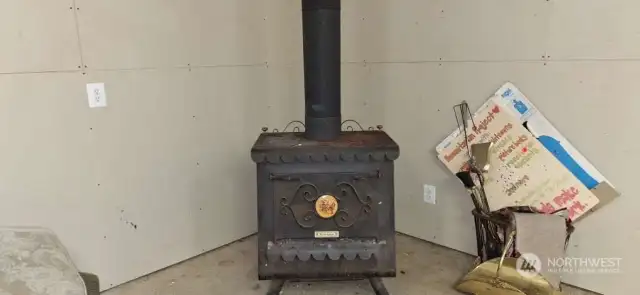 Rec room wood stove