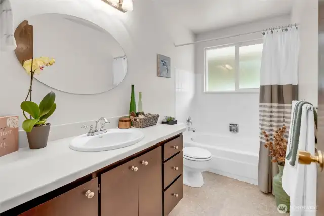 Bathroom off the living room