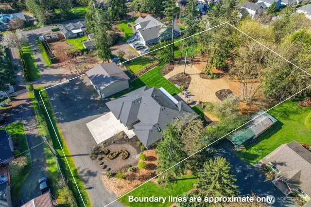 Aerial View with approximate boundary lines