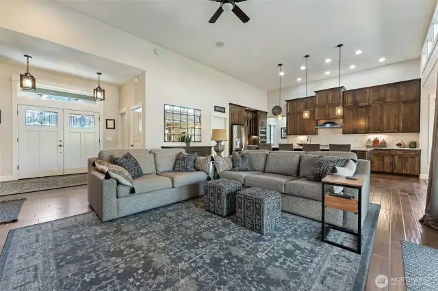 Great room and Island Kitchen and Walk-in Pantry