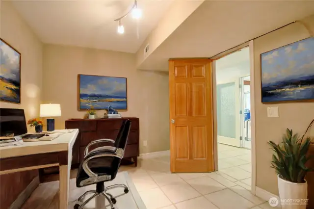 Bonus Room Located in Finished Basement for Second Office or Bedroom.  (virtually staged)
