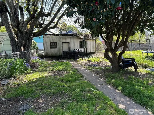 View of Garage from Back of House