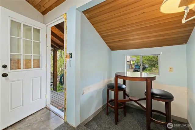 Bistro Table in bonus space of Utility Room