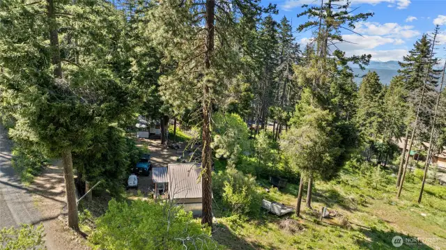 View of Main Cabin from Horse Heaven Rd