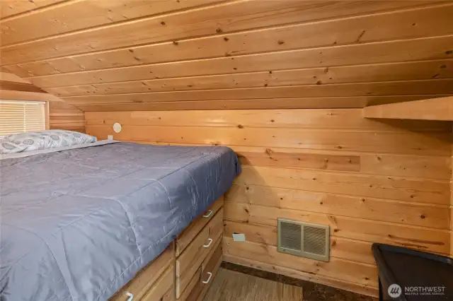 Main Cabin Bedroom with storage below