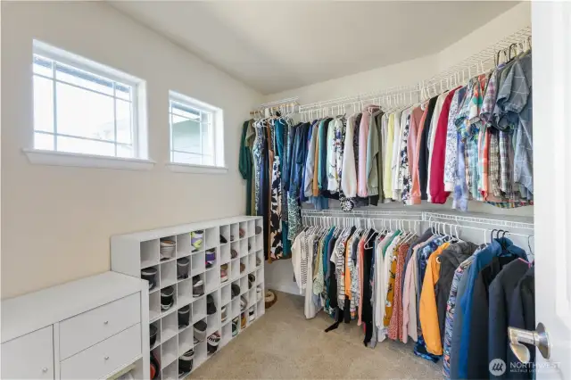 Large walk-in closet.