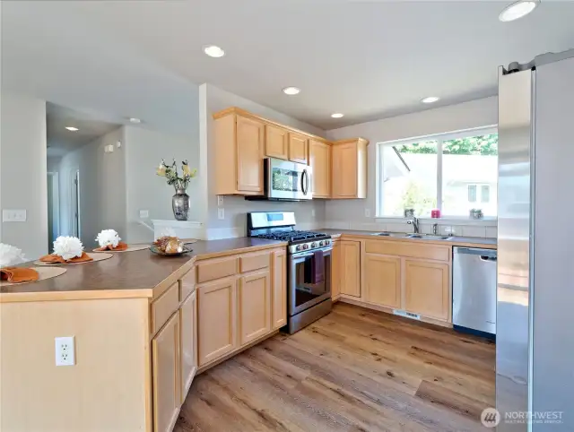 Kitchen ample cabinets