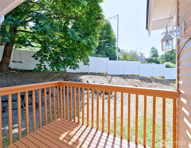 Deck off the dining area