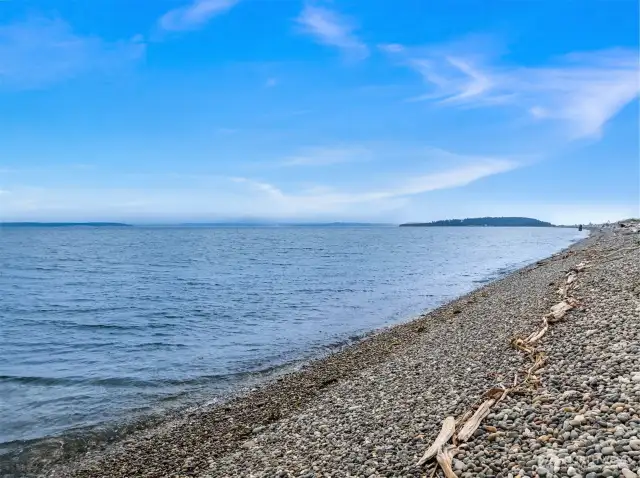 Fish, Crab, Kayak and Paddle board right outside from your back patio, just step onto this amazing pebble beach.