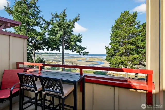 Enjoy a drink overlooking the water and local action