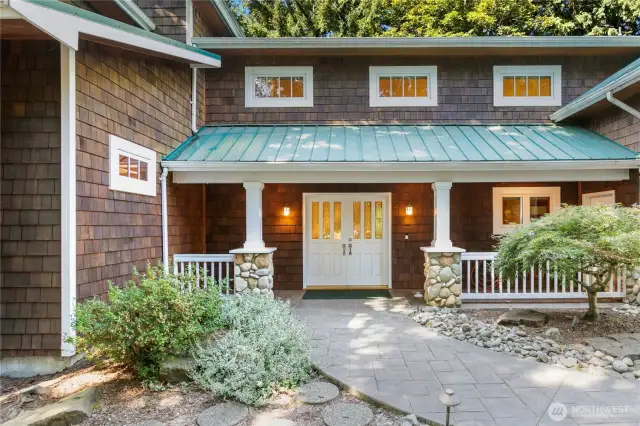 This craftsman style home provides a beautiful, durable, low maintenance metal roof.