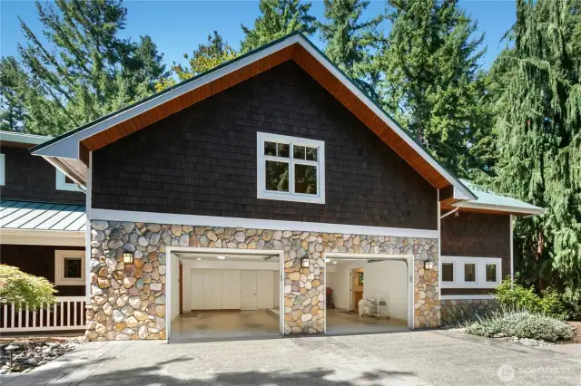 2 garage doors lead into the Extra Wide 2 car Garage giving each car enough space to open the doors without fear of hitting the car next to it, while still providing ample storage space.