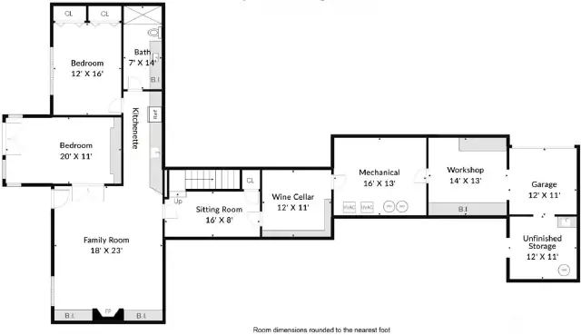 Lower level floorplan