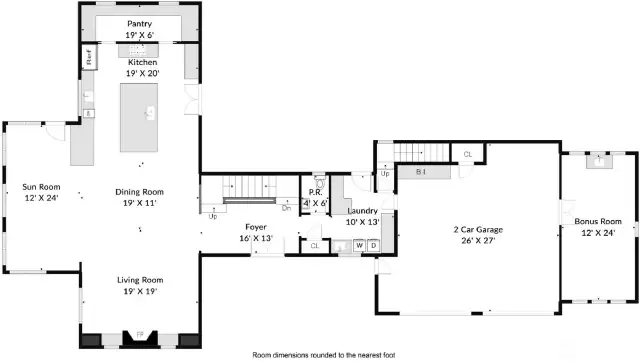 Main level floorplan